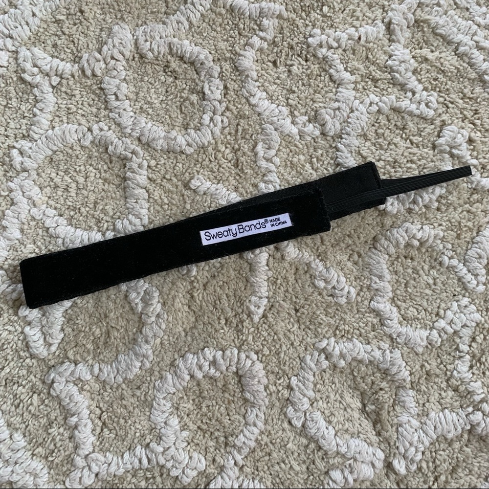 Sweaty Bands Rock Solid Black 1 Inch Non-Slip Active Headband
